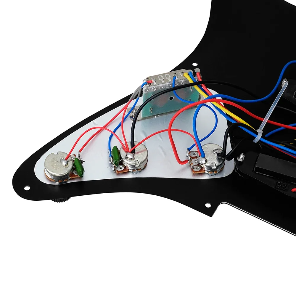 IRIN Electric Guitar Pickguard Pickups Loaded Prewired Black 11 Hole Single Coil Pickguard Pickups Parts for FD ST Style Guitar