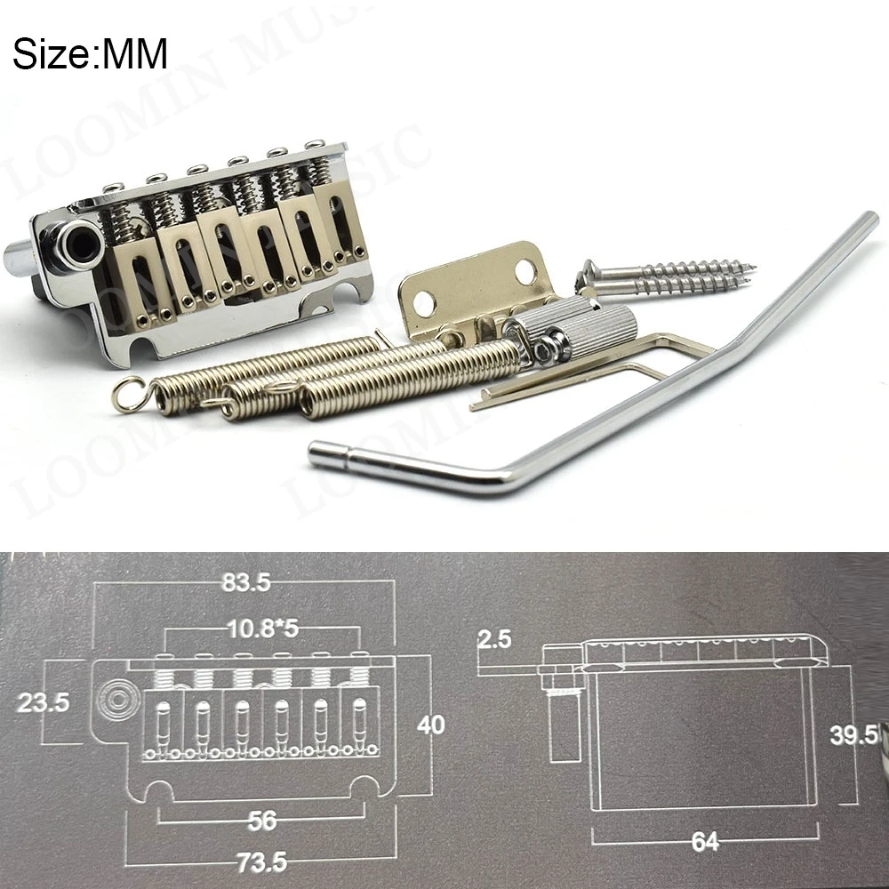 2 post point Electric Guitar Tremolo System Bridge With Brass Block for ST and suhr guitar