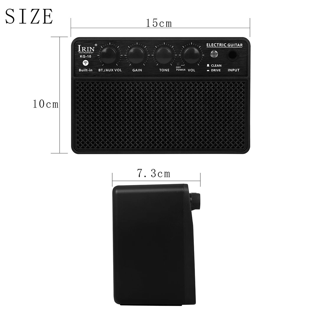 IRIN Audio Electric Guitar Bass Sound Amplifier 10W 6.35mm Rechargeable Portable Sound Amplifier Electric Guitar Bass Accessory IRIN Audio Electric Guitar Bass Sound Amplifier 10W 6.35mm Rechargeable Portable Sound Amplifier Electric Guitar Bass Accessory