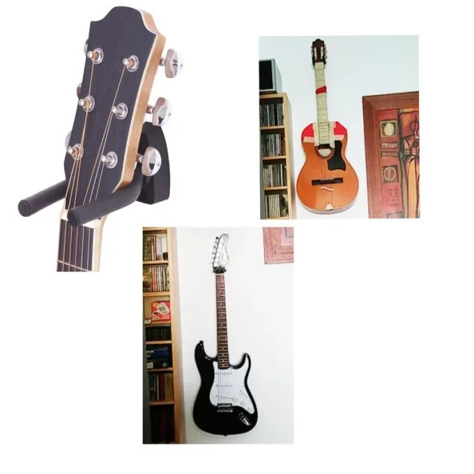 Guitar Hanger with Screws Wall Mount Stand Hook Holder Rack Bracket Display Bass Ukulele Guitar Accessories - Image 2