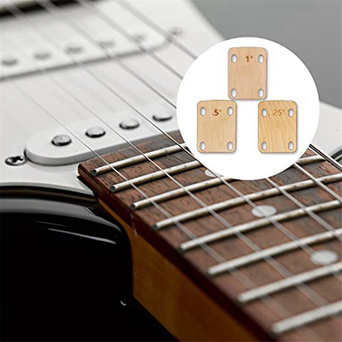 3Pcs Guitar Neck Shims, Solid Maple Wood Guitar Neck Shim Protection 0.25, 0.5 And 1 Degree Guitar Neck Plate Tool 3Pcs Guitar Neck Shims, Solid Maple Wood Guitar Neck Shim Protection 0.25, 0.5 And 1 Degree Guitar Neck Plate Tool