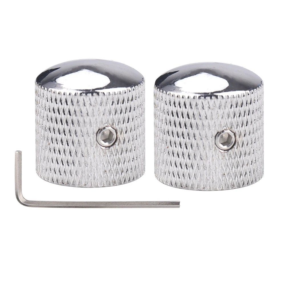 1pcs/2pcs Metal Dome Knobs Electric Bass Guitar Knobs Volume Tone Control Knobs with Wrench Bronze/BK/CR/GD/Black Nickel 1pcs/2pcs Metal Dome Knobs Electric Bass Guitar Knobs Volume Tone Control Knobs with Wrench Bronze/BK/CR/GD/Black Nickel