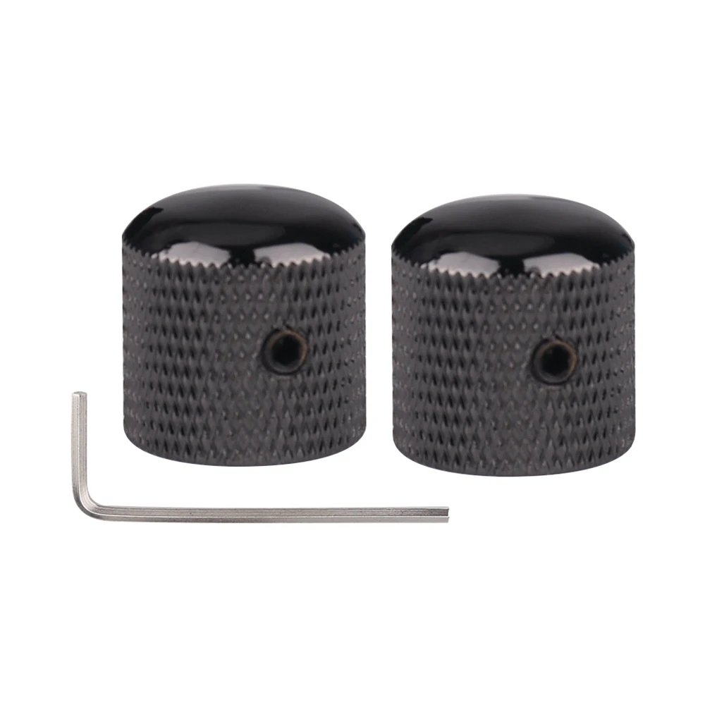 1pcs/2pcs Metal Dome Knobs Electric Bass Guitar Knobs Volume Tone Control Knobs with Wrench Bronze/BK/CR/GD/Black Nickel 1pcs/2pcs Metal Dome Knobs Electric Bass Guitar Knobs Volume Tone Control Knobs with Wrench Bronze/BK/CR/GD/Black Nickel