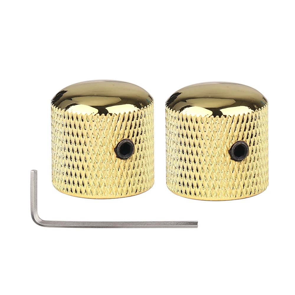 1pcs/2pcs Metal Dome Knobs Electric Bass Guitar Knobs Volume Tone Control Knobs with Wrench Bronze/BK/CR/GD/Black Nickel 1pcs/2pcs Metal Dome Knobs Electric Bass Guitar Knobs Volume Tone Control Knobs with Wrench Bronze/BK/CR/GD/Black Nickel