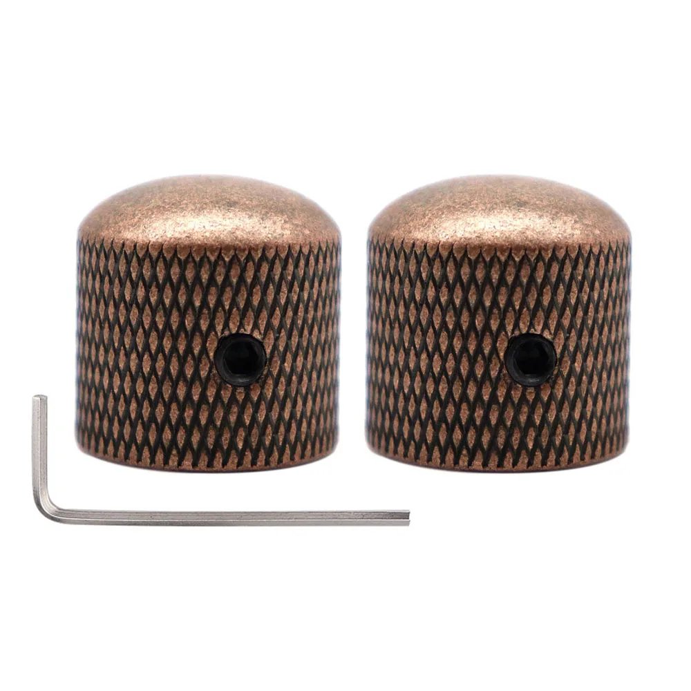 1pcs/2pcs Metal Dome Knobs Electric Bass Guitar Knobs Volume Tone Control Knobs with Wrench Bronze/BK/CR/GD/Black Nickel 1pcs/2pcs Metal Dome Knobs Electric Bass Guitar Knobs Volume Tone Control Knobs with Wrench Bronze/BK/CR/GD/Black Nickel