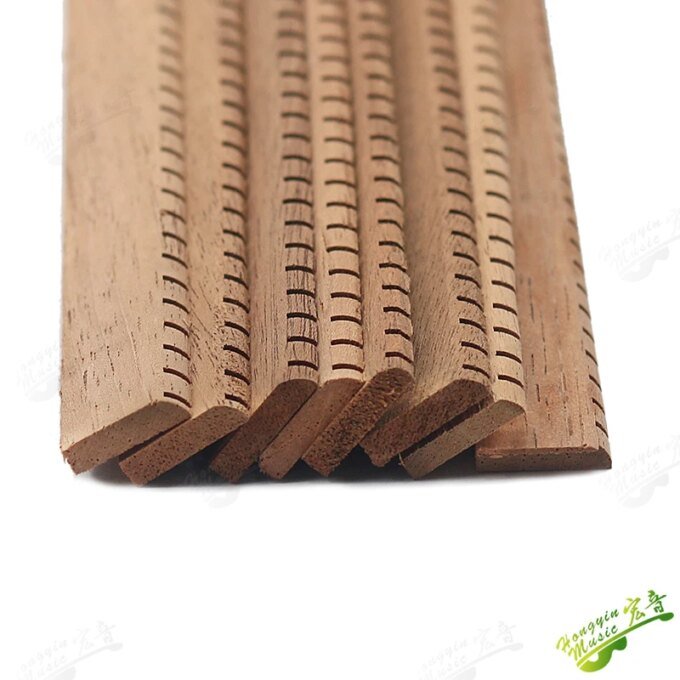 8 Pcs / Set Guitar Binding Strip Inside African mahogany/ Cedar  reverse notching Inlay Lining Guitar Edge Trim - Image 5