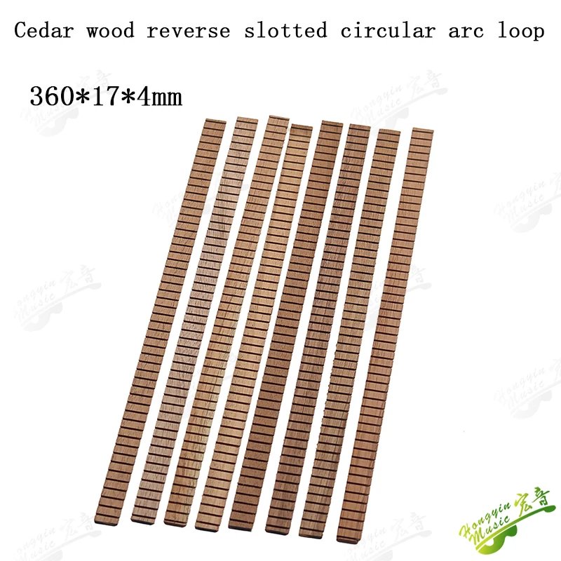 8 Pcs / Set Guitar Binding Strip Inside African mahogany/ Cedar  reverse notching Inlay Lining Guitar Edge Trim