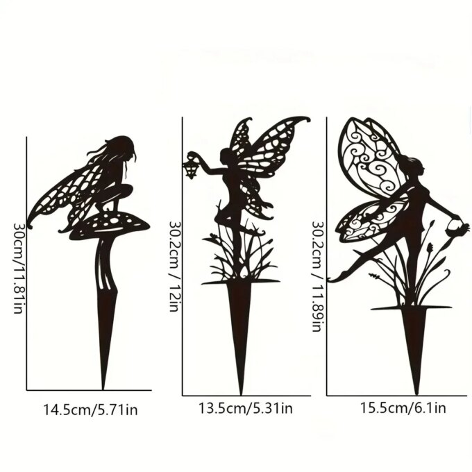 New Enchanted Fairy Garden Stake - Metal Flower Fairy Lawn Ornament Decorative Outdoor Yard Art for Patio And Garden 2025 - Image 4