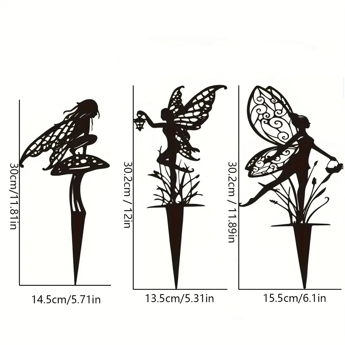 New Enchanted Fairy Garden Stake - Metal Flower Fairy Lawn Ornament Decorative Outdoor Yard Art for Patio And Garden 2025