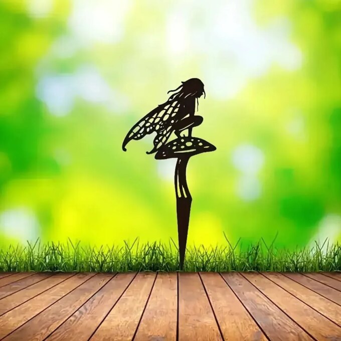 New Enchanted Fairy Garden Stake - Metal Flower Fairy Lawn Ornament Decorative Outdoor Yard Art for Patio And Garden 2025 - Image 5
