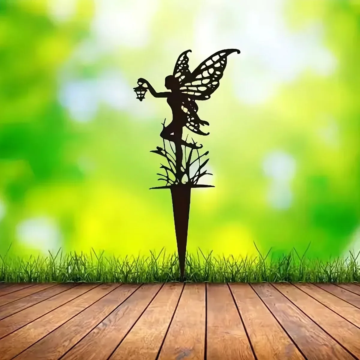 New Enchanted Fairy Garden Stake - Metal Flower Fairy Lawn Ornament Decorative Outdoor Yard Art for Patio And Garden 2025