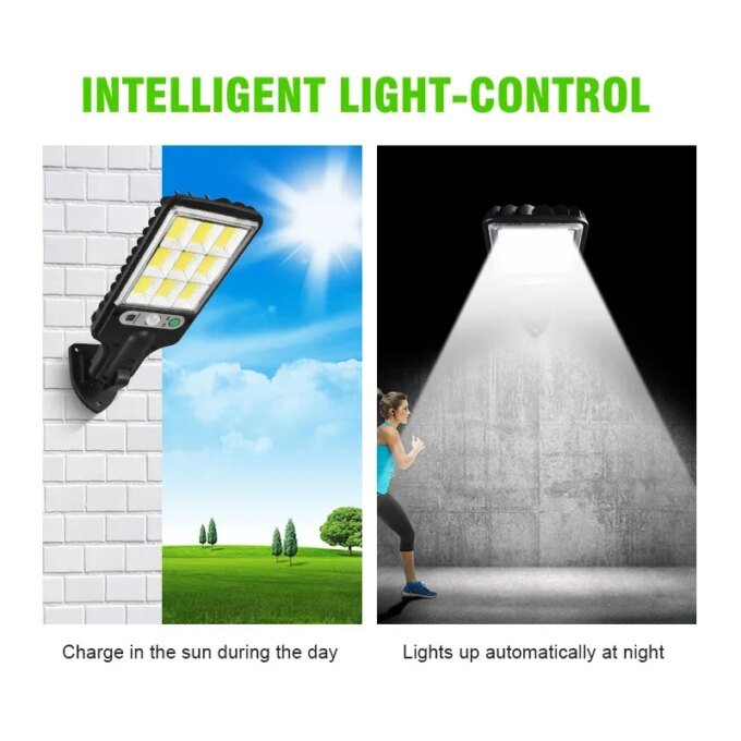 Solar garden lamp, outdoor wall lighting lamp, super bright human body sensor remote control waterproof small street lamp