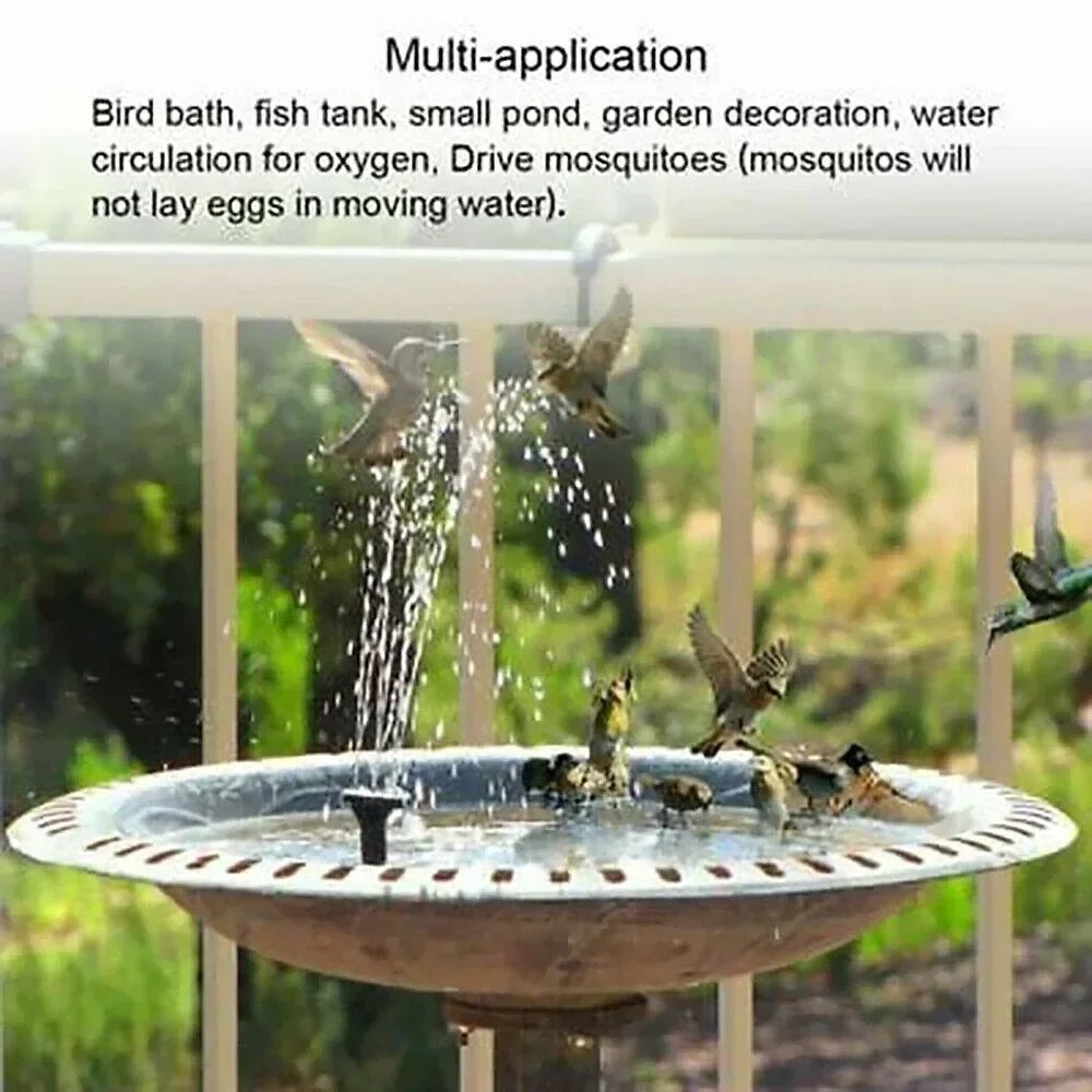 Solar - Operated Floating Pumps in 13, 16, 18cm Sizes: Ideal for Bird Baths, Garden Outdoor Water Pool and Pond Ornamentation