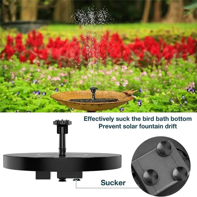 Solar - Operated Floating Pumps in 13, 16, 18cm Sizes: Ideal for Bird Baths, Garden Outdoor Water Pool and Pond Ornamentation - Image 5