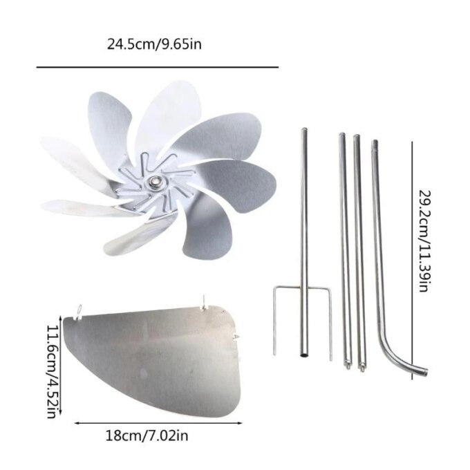 XX9B Metal Windmill Outdoor Wind Spinners 360 Degree Rotation Garden Lawn Decorations Metal Yard Decors Wind Sculptures - Image 6