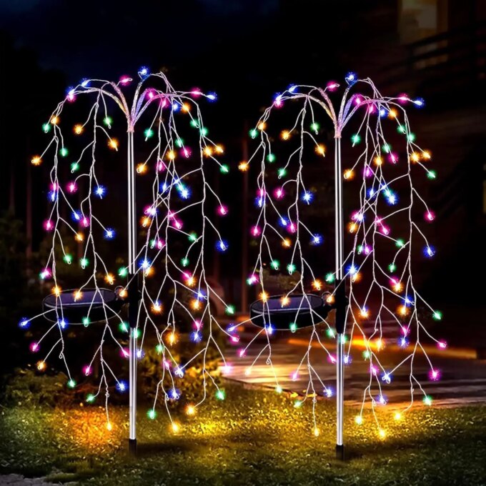 120/200LED Outdoor Solar Fireworks Lighting Decor Led Light Fairy Lights Lawn Lamp Waterproof String Lights for Courtyards - Image 2