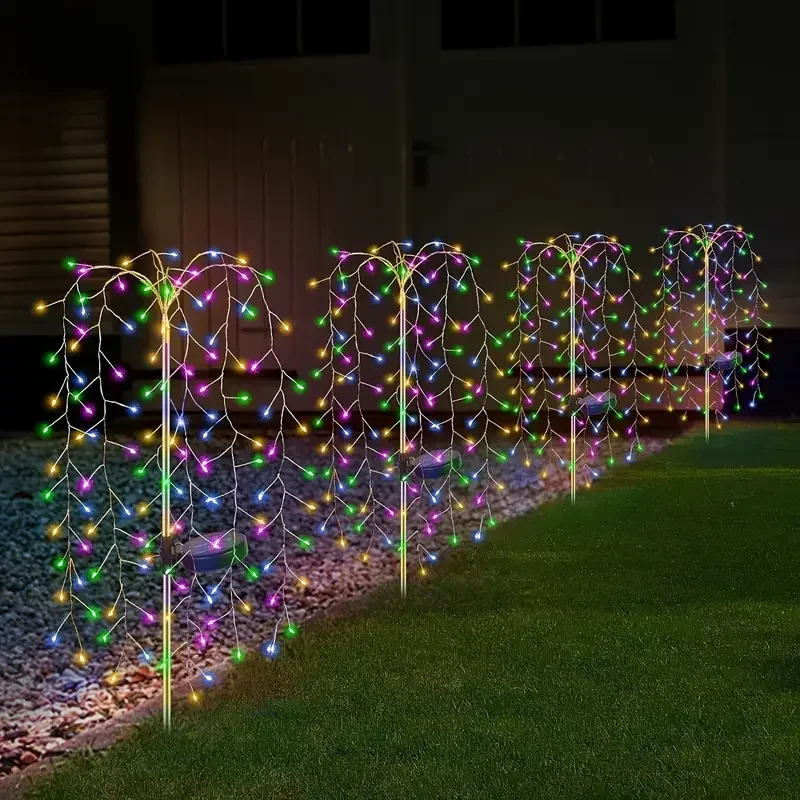 120/200LED Outdoor Solar Fireworks Lighting Decor Led Light Fairy Lights Lawn Lamp Waterproof String Lights for Courtyards