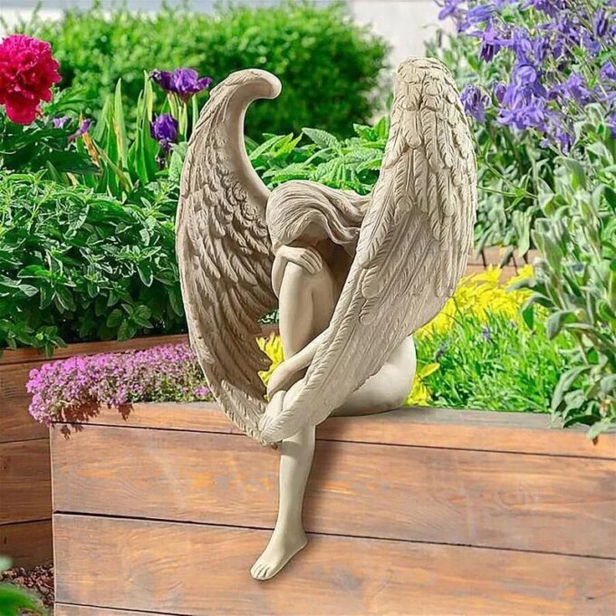 Home And Garden Decor Creative Sculpture Redeeming Angel Rescue Statue Home Decoration Accessories Small Tools - Image 3