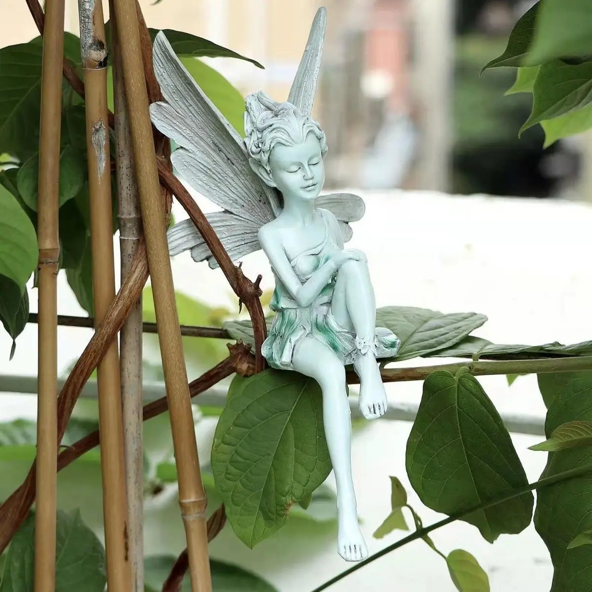 1pc Flower Fairy Statue Decoration, Outdoor CHILDREN'S Garden Courtyard Lawn Resin Craft Decorative Sculpture Sitting Statue 1pc Flower Fairy Statue Decoration, Outdoor CHILDREN'S Garden Courtyard Lawn Resin Craft Decorative Sculpture Sitting Statue