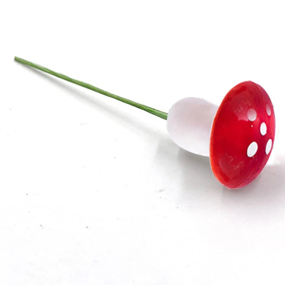 10-100PCS Mini Artificial Mushroom Miniatures Decor Stake for Garden Landscape Potted Fairy Moss Terrarium Resin Crafts Ornament