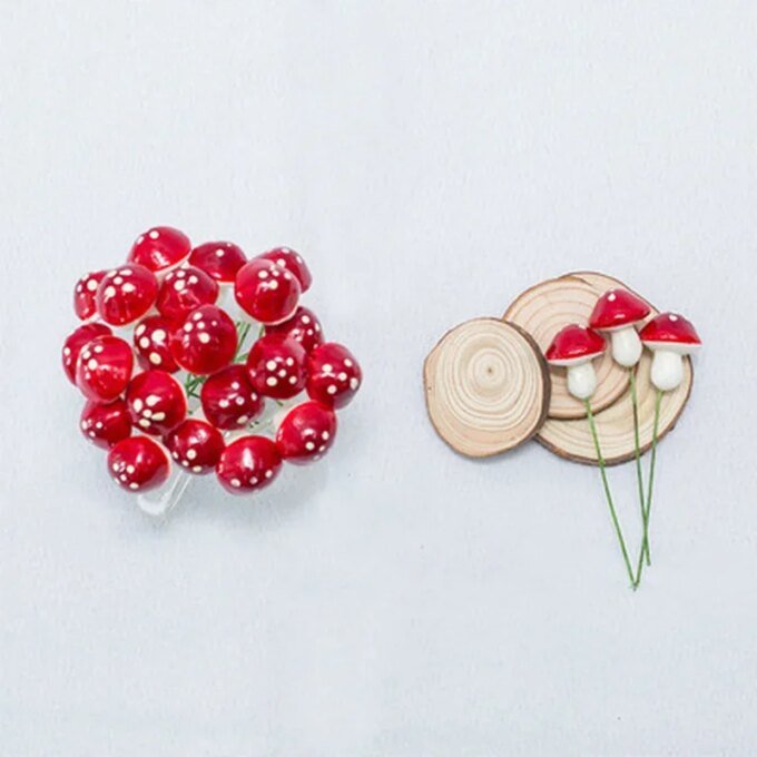 10Pcs/Set  Artificial Mini Mushroom Miniatures Fairy Garden Moss Terrarium Resin Crafts Decorations Stakes Craft 2cm 3cm - Image 3