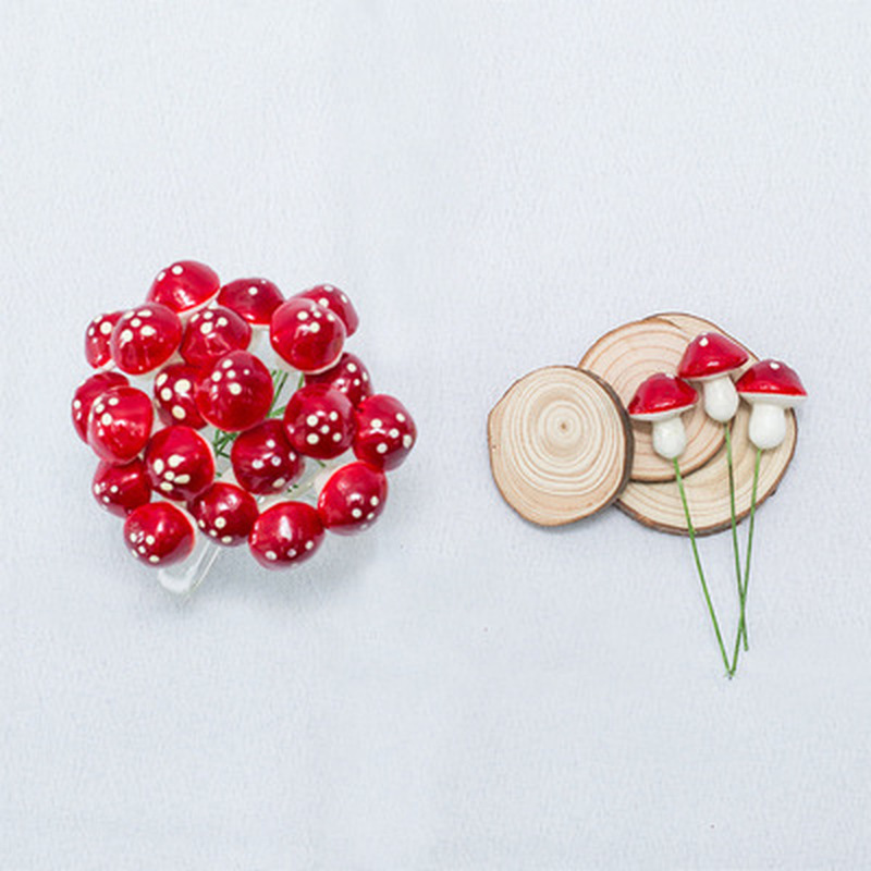 10Pcs/Set  Artificial Mini Mushroom Miniatures Fairy Garden Moss Terrarium Resin Crafts Decorations Stakes Craft 2cm 3cm