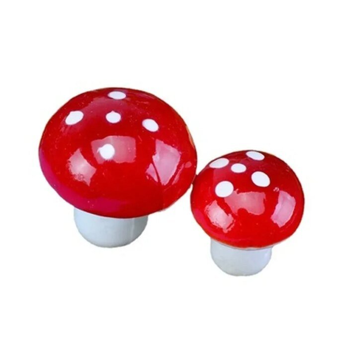 10Pcs/Set  Artificial Mini Mushroom Miniatures Fairy Garden Moss Terrarium Resin Crafts Decorations Stakes Craft 2cm 3cm - Image 4