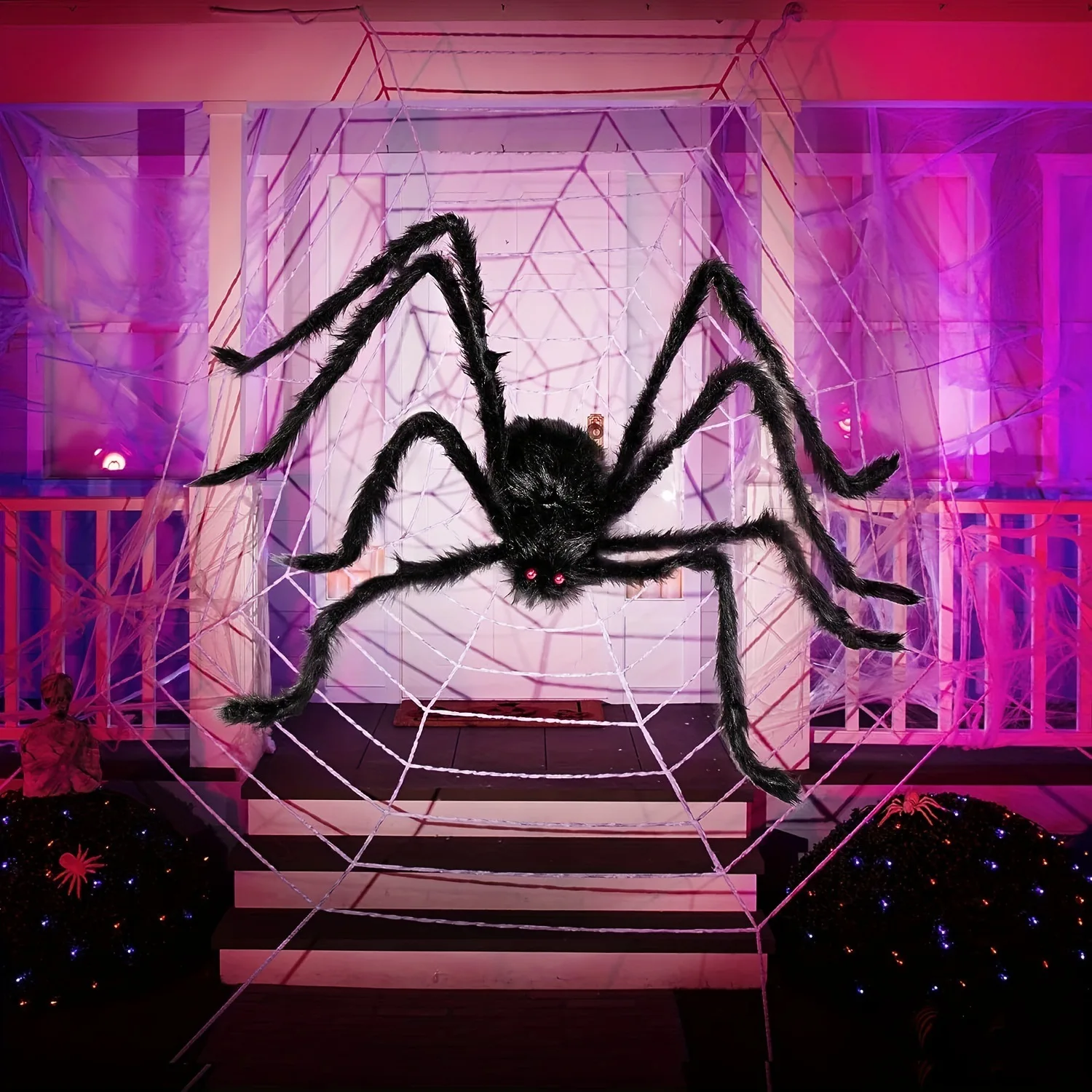 30-200cm Halloween Big Plush Spider Halloween Decoration Horror Giant Black Spider Outdoor Halloween Props Simulated Spider toys