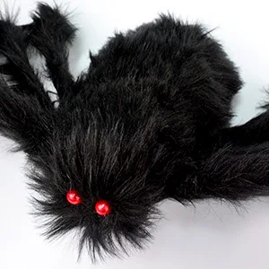 30-200cm Halloween Big Plush Spider Halloween Decoration Horror Giant Black Spider Outdoor Halloween Props Simulated Spider toys