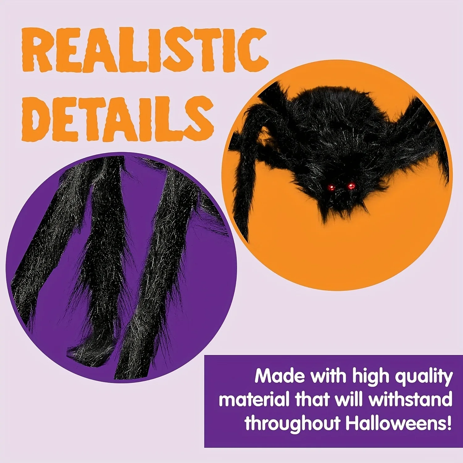 30-200cm Halloween Big Plush Spider Halloween Decoration Horror Giant Black Spider Outdoor Halloween Props Simulated Spider toys