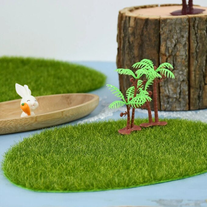 Artificial Grass Mat Carpet Simulation Lawn Turf Miniature Landscape Scene DIY Home Decoration Garden Green Fake Plants - Image 4