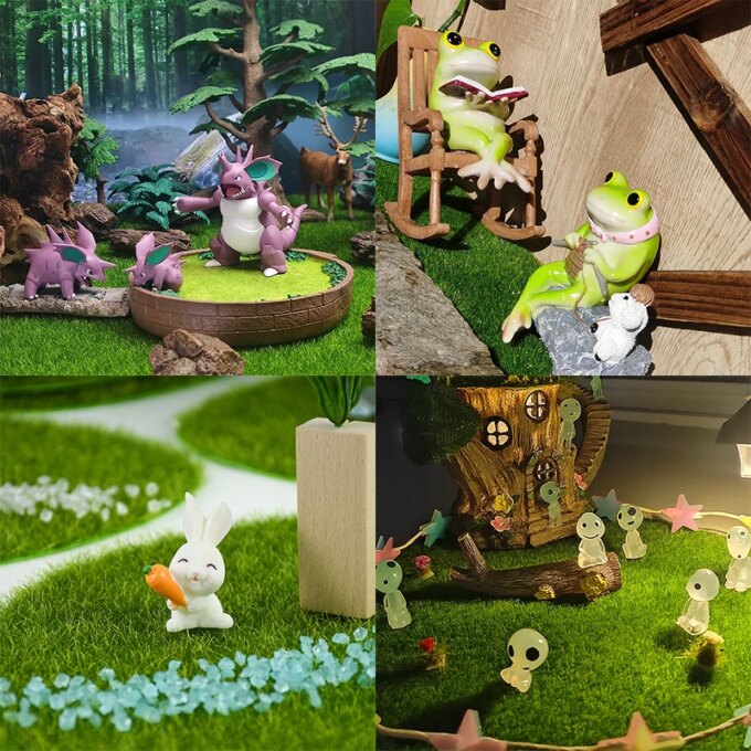 Artificial Grass Mat Carpet Simulation Lawn Turf Miniature Landscape Scene DIY Home Decoration Garden Green Fake Plants - Image 5