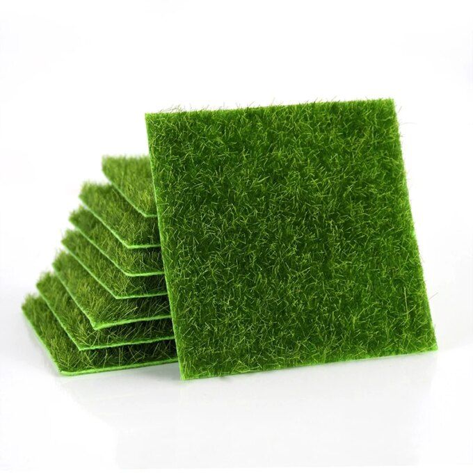 Artificial Grass Mat Carpet Simulation Lawn Turf Miniature Landscape Scene DIY Home Decoration Garden Green Fake Plants - Image 2