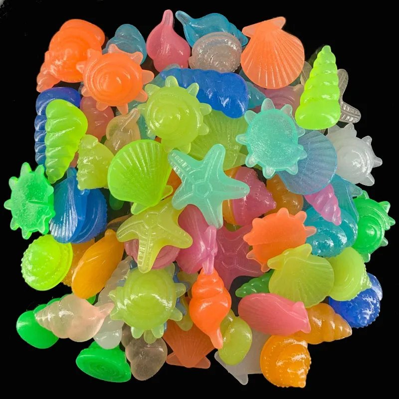 10/50pcs Luminous Glowing Stones Shell Shaped Starfish Shell For Fish Tank Table Walkways Garden Glow in the Dark Pebbles Decor 10/50pcs Luminous Glowing Stones Shell Shaped Starfish Shell For Fish Tank Table Walkways Garden Glow in the Dark Pebbles Decor