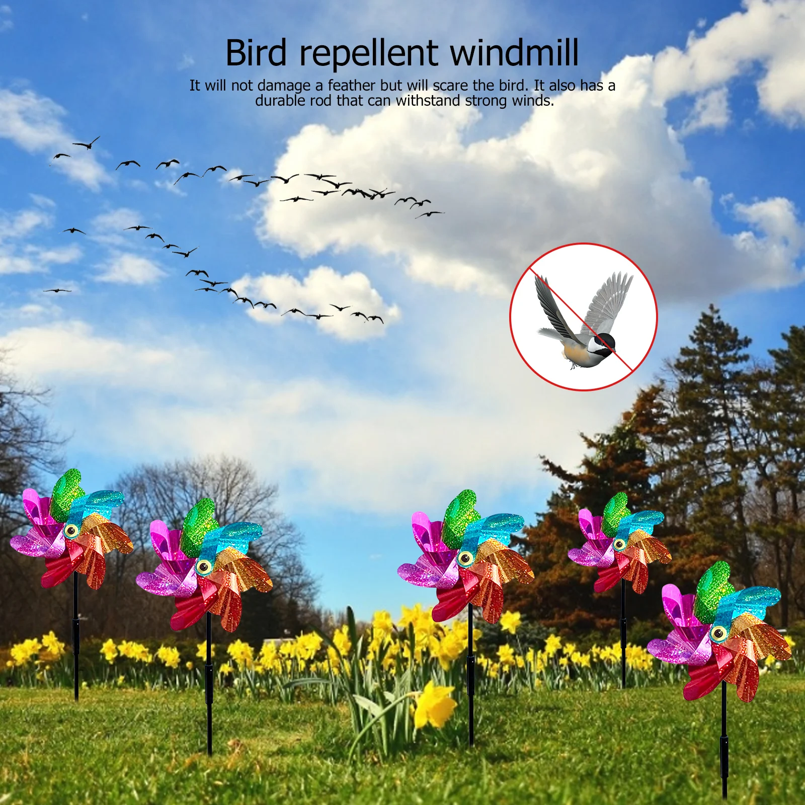 8 Leaves Bird Repeller Windmill Spinner DIY Birds Deterrent Silver Pinwheels for Outdoor Garden Lawn Yard Decoration Wind Mill 8 Leaves Bird Repeller Windmill Spinner DIY Birds Deterrent Silver Pinwheels for Outdoor Garden Lawn Yard Decoration Wind Mill