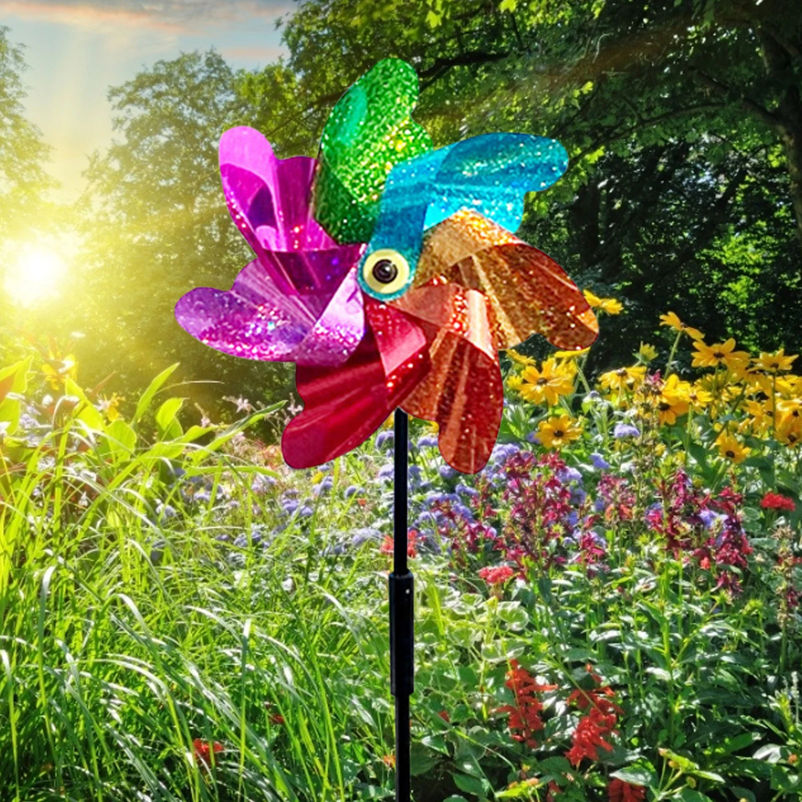 8 Leaves Bird Repeller Windmill Spinner DIY Birds Deterrent Silver Pinwheels for Outdoor Garden Lawn Yard Decoration Wind Mill 8 Leaves Bird Repeller Windmill Spinner DIY Birds Deterrent Silver Pinwheels for Outdoor Garden Lawn Yard Decoration Wind Mill