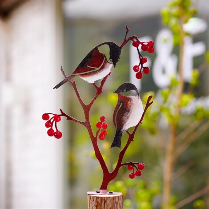 Y77A-Yard Sign Stake Metal Bird Decorative Garden Stakes,Lawn Outdoor Decorations for Front Backyard, Birthday Gift for Mom,D - Image 4