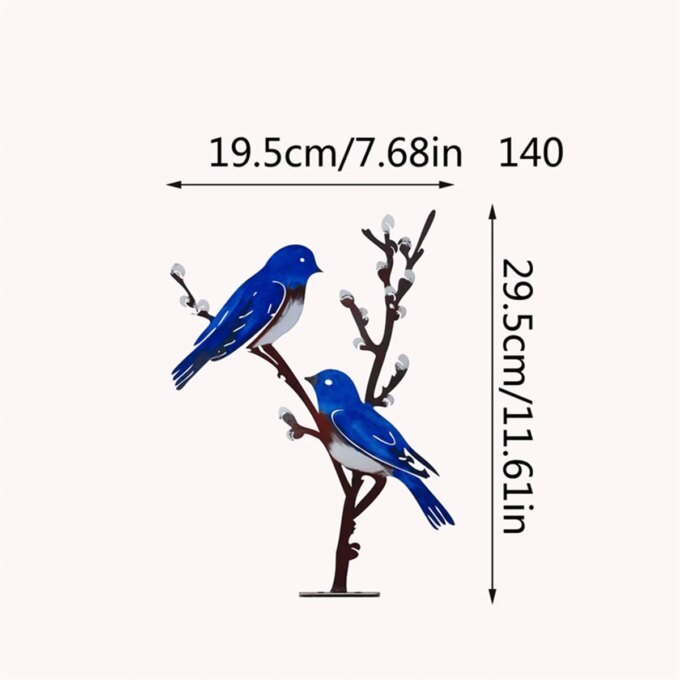 Y77A-Yard Sign Stake Metal Bird Decorative Garden Stakes,Lawn Outdoor Decorations for Front Backyard, Birthday Gift for Mom,D - Image 6