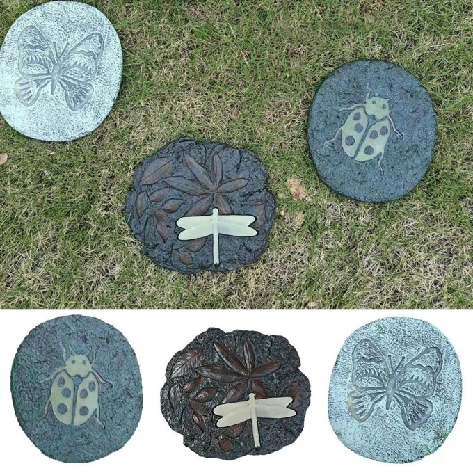 Fluorescent Stepping Stones Treads Garden Anti-Slip Grassland Garden Decorative Handicrafts Resin Outdoor Items M6W5 - Image 5
