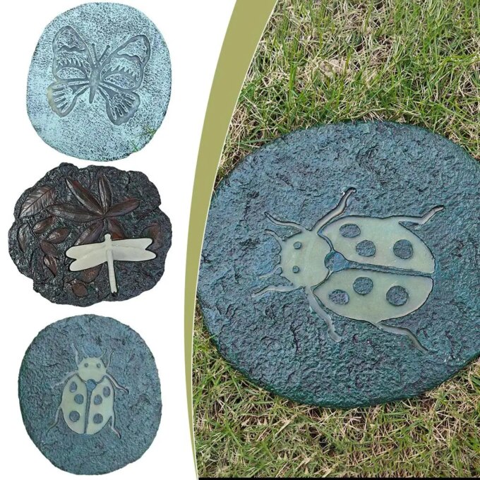 Fluorescent Stepping Stones Treads Garden Anti-Slip Grassland Garden Decorative Handicrafts Resin Outdoor Items M6W5 - Image 2