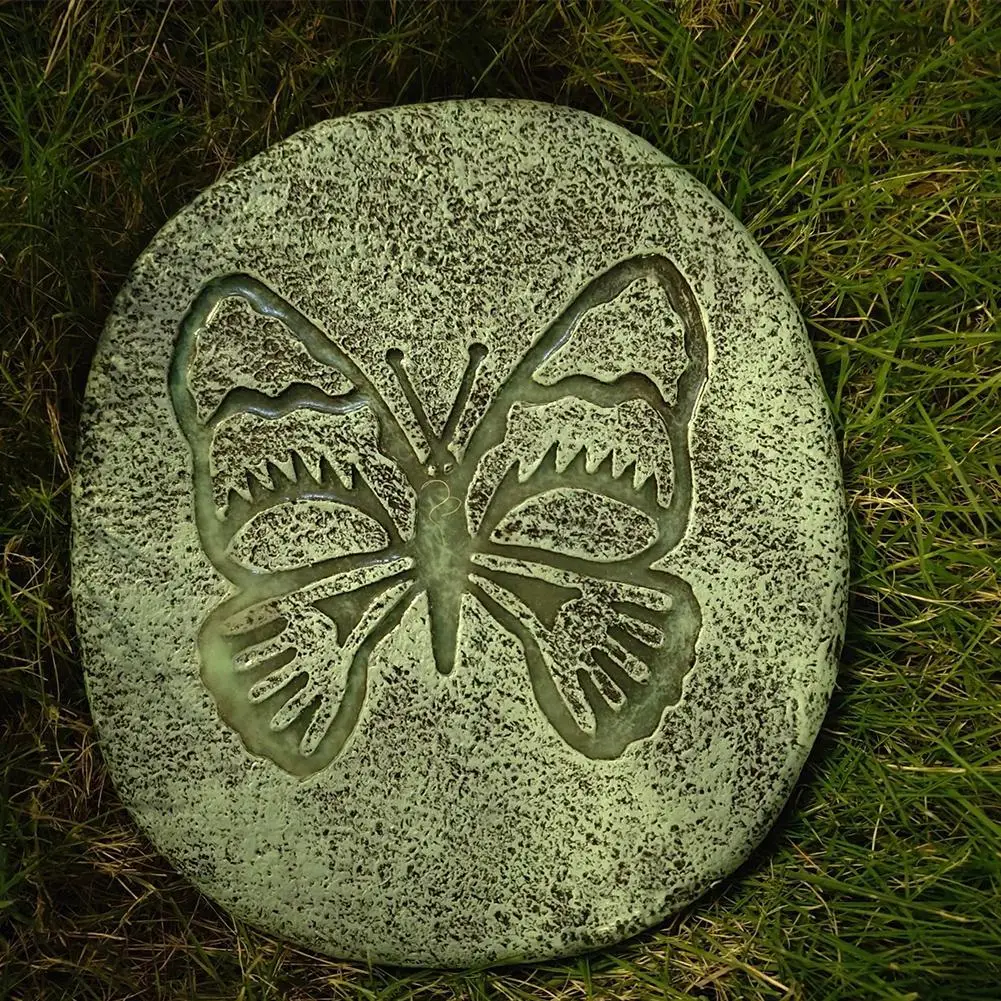 Fluorescent Stepping Stones Treads Garden Anti-Slip Grassland Garden Decorative Handicrafts Resin Outdoor Items M6W5