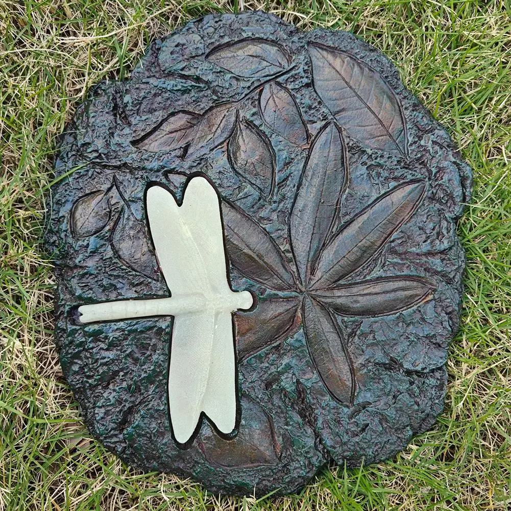 Fluorescent Stepping Stones Treads Garden Anti-Slip Grassland Garden Decorative Handicrafts Resin Outdoor Items M6W5