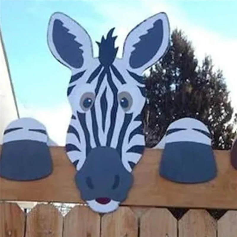 A45G-Fence Peep Yard Art Decoration, Outdoor Fence Decoration, Yard Art, Outdoor Art, Outdoor Yard Decoration