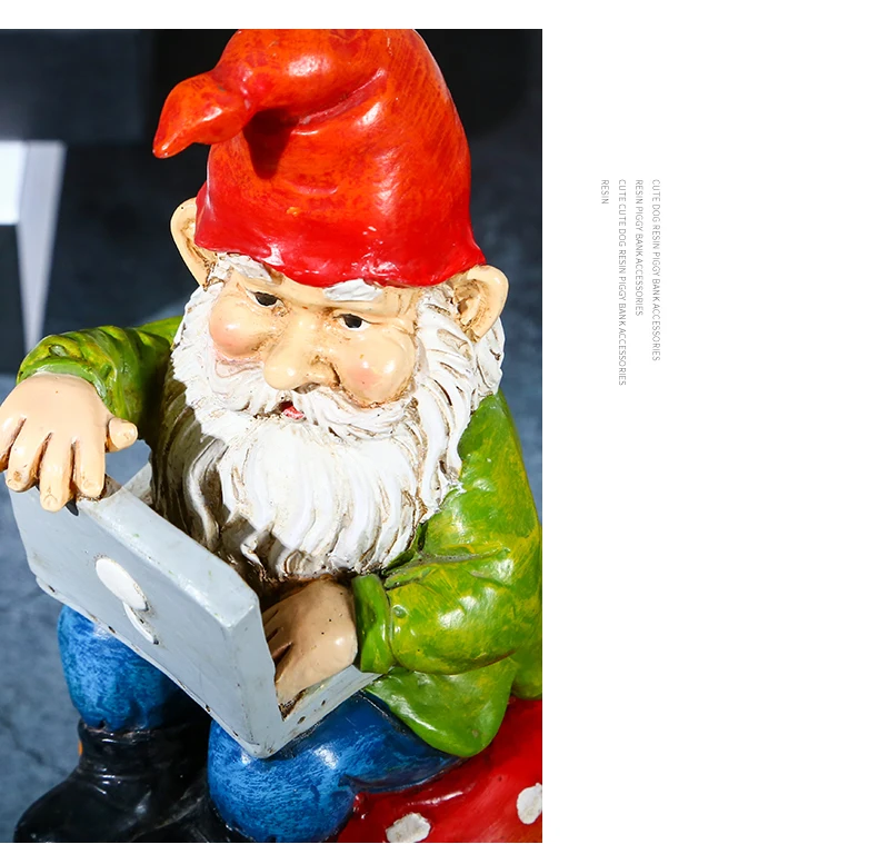 Cute Resin Garden Gnome Statue Zen Naughty Funny Dwarfs Store Lawn Ornaments For Home Office Desk Indoor Outdoor Decor Ornament