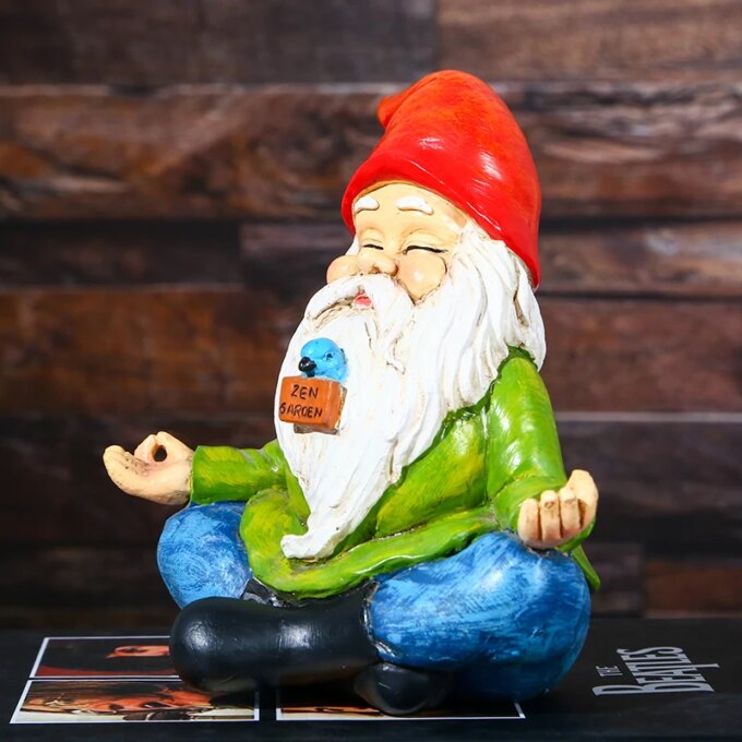 Cute Resin Garden Gnome Statue Zen Naughty Funny Dwarfs Store Lawn Ornaments For Home Office Desk Indoor Outdoor Decor Ornament - Image 3