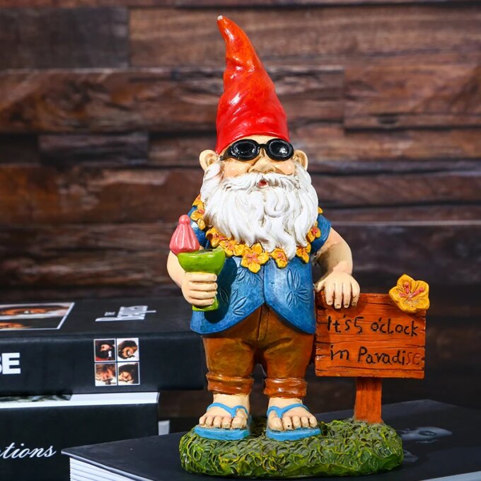 Cute Resin Garden Gnome Statue Zen Naughty Funny Dwarfs Store Lawn Ornaments For Home Office Desk Indoor Outdoor Decor Ornament - Image 2