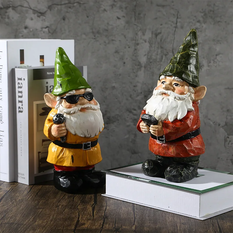 Cute Resin Garden Gnome Statue Zen Naughty Funny Dwarfs Store Lawn Ornaments For Home Office Desk Indoor Outdoor Decor Ornament