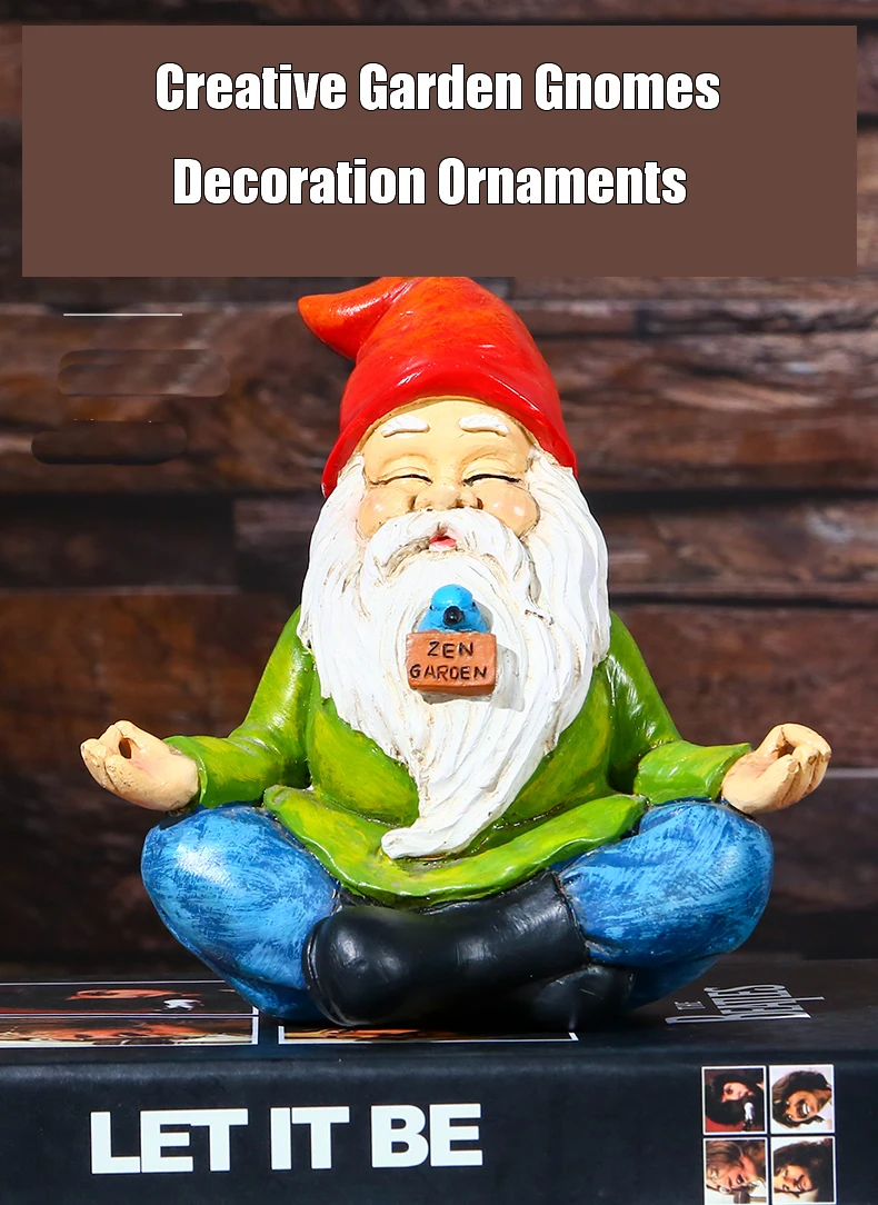Cute Resin Garden Gnome Statue Zen Naughty Funny Dwarfs Store Lawn Ornaments For Home Office Desk Indoor Outdoor Decor Ornament