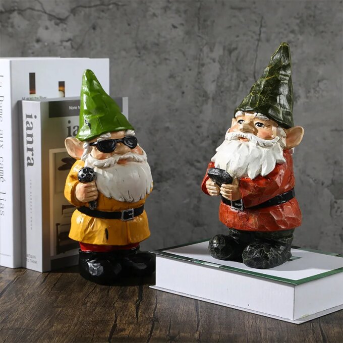 Cute Resin Garden Gnome Statue Zen Naughty Funny Dwarfs Store Lawn Ornaments For Home Office Desk Indoor Outdoor Decor Ornament - Image 5