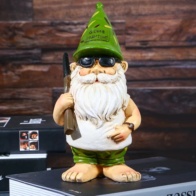 Cute Resin Garden Gnome Statue Zen Naughty Funny Dwarfs Store Lawn Ornaments For Home Office Desk Indoor Outdoor Decor Ornament - Image 4